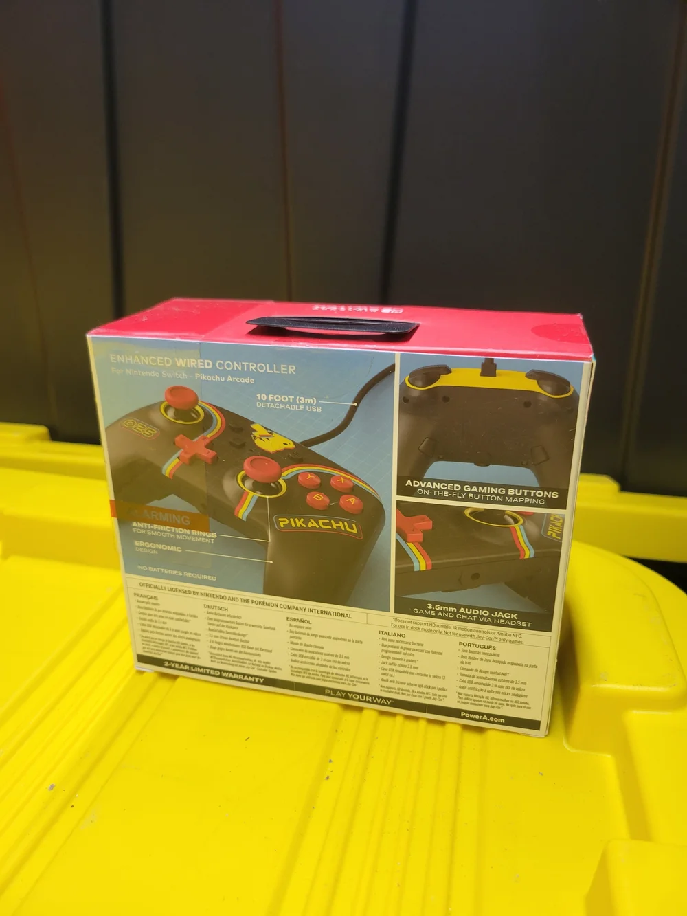 Nintendo Pokémon Pikachu Wired Controller - Black/Yellow